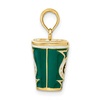 Load image into Gallery viewer, 14k 3-D Enameled Coffee Cup Charm
