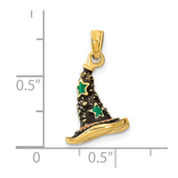 Load image into Gallery viewer, 14K w/ Enamel 3-D Witch&#39;s Hat (Halloween) Charm
