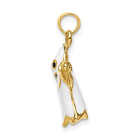 Load image into Gallery viewer, 14K 3-D Enameled Ghost Charm
