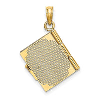 Load image into Gallery viewer, 14K Enameled 3D Moveable MY LOVE STORY Book Pendant
