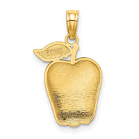 Load image into Gallery viewer, 14K Enamel Red Delicious Apple W/Stem and Leaf Charm
