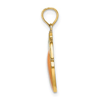 Load image into Gallery viewer, 14K Enamel Orange W/Stem and Leaf Charm
