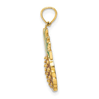 Load image into Gallery viewer, 14K w/ Enamel 2-D Pineapple Charm
