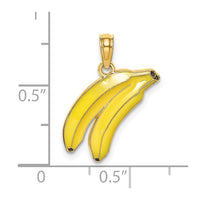 Load image into Gallery viewer, 14K w/ Enamel 2-D Bananas Charm
