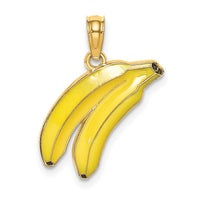 Load image into Gallery viewer, 14K w/ Enamel 2-D Bananas Charm
