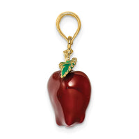 Load image into Gallery viewer, 14K w/ Enamel 3-D Red Delicious Apple Charm
