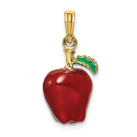 Load image into Gallery viewer, 14K w/ Enamel 3-D Red Delicious Apple Charm
