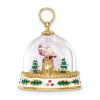 Load image into Gallery viewer, 14K 3-D Enameled Christmas Snow Globe Charm
