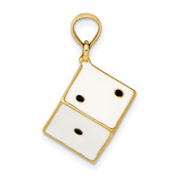 Load image into Gallery viewer, 14K 3-D Enamel Dice Charm
