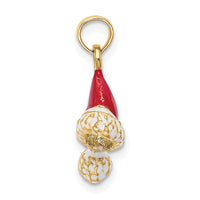 Load image into Gallery viewer, 14K 3-D w/ Red and White Enamel Santa Hat Charm
