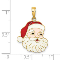 Load image into Gallery viewer, 14K w/ Enamel Santa Face Charm
