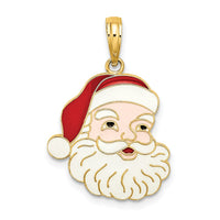 Load image into Gallery viewer, 14K w/ Enamel Santa Face Charm
