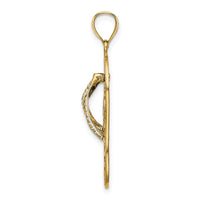 Load image into Gallery viewer, 14K Enamel Palm Tree Beach Scene Flip-Flop Charm
