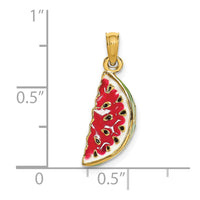 Load image into Gallery viewer, 14K w/ Enamel 3-D Watermellon Charm
