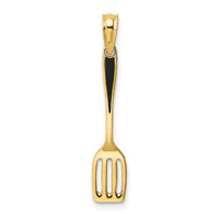 Load image into Gallery viewer, 14K W/ Black Enamel 3-D Spatula Charm
