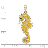 Load image into Gallery viewer, 14K 3-D Enamel Seahorse Charm
