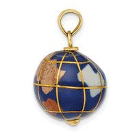 Load image into Gallery viewer, 14K 3-D Enamel World Globe Charm
