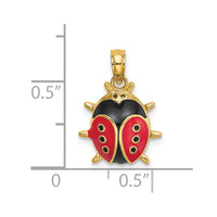 Load image into Gallery viewer, 14K Enameled Ladybug Charm
