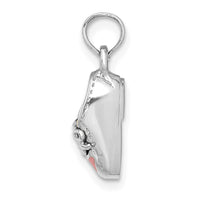 Load image into Gallery viewer, 14K White Gold 3-D Pink Enamel Baby Shoe Charm
