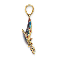 Load image into Gallery viewer, 14K Blue Enamel Stone Crab Charm

