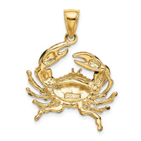 Load image into Gallery viewer, 14K Blue Enamel Stone Crab Charm
