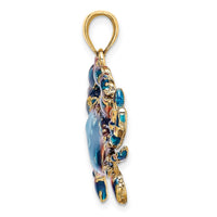 Load image into Gallery viewer, 14K Blue Enamel Crab Charm
