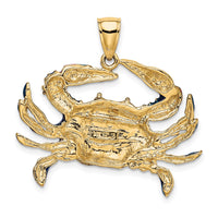 Load image into Gallery viewer, 14K Blue Enamel Crab Charm
