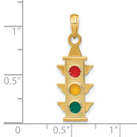 Load image into Gallery viewer, 14K w/ Red, Yellow, Green Enamel Traffic Signal Charm
