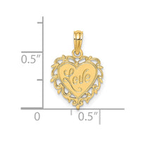 Load image into Gallery viewer, 14K Love In Heart Charm
