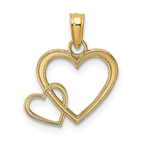 Load image into Gallery viewer, 14K Flat Two Hearts Intertwined Charm
