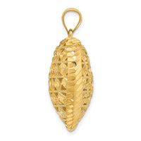 Load image into Gallery viewer, 14K 3-D Cut-out Diamond-cut Puffed Heart Pendant
