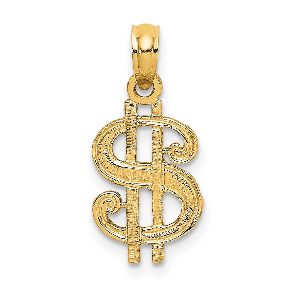 14K Dollar Sign Charm