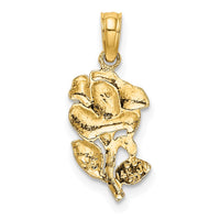 Load image into Gallery viewer, 14K Polished Rose Charm
