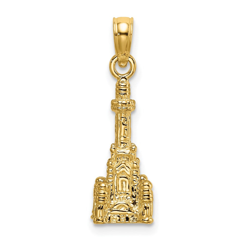 14K 3D Chicago Water Tower Charm