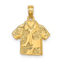 Load image into Gallery viewer, 14K Polished Hawaiian Pineapple Style Shirt Charm
