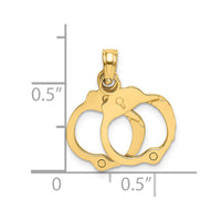 Load image into Gallery viewer, 14K 2-Piece Handcuffs Charm
