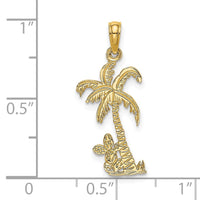 Load image into Gallery viewer, 14K Palm Tree w/ Cactus Charm

