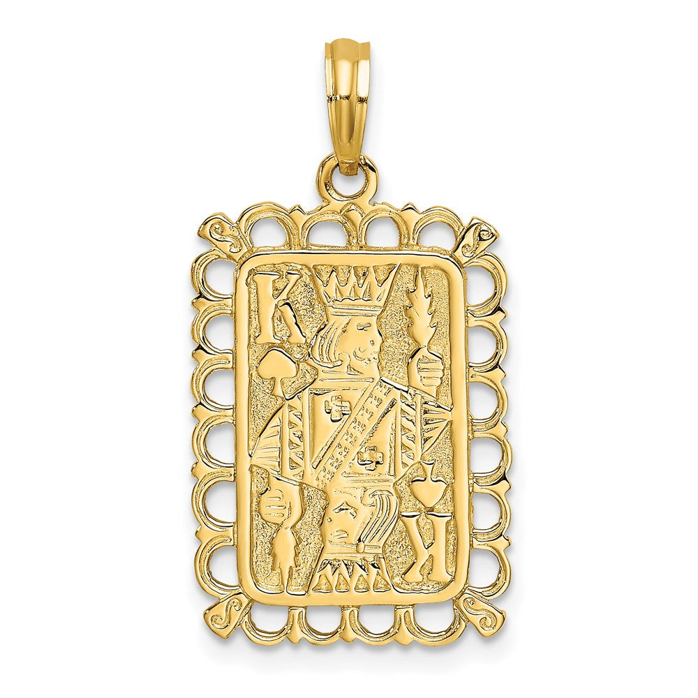 14K King Playing Card Charm