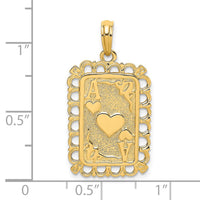 Load image into Gallery viewer, 14K Hearts w/ Ace Playing Cards Charm
