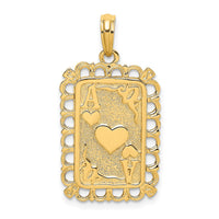 Load image into Gallery viewer, 14K Hearts w/ Ace Playing Cards Charm
