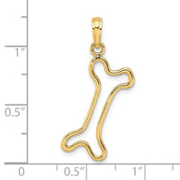 Load image into Gallery viewer, 14K Cut-Out Polished Dog Bone Charm
