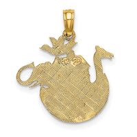 Load image into Gallery viewer, 14K Engraved Flat Noah&#39;s Ark Charm
