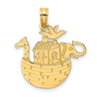 Load image into Gallery viewer, 14K Engraved Flat Noah&#39;s Ark Charm
