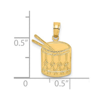 Load image into Gallery viewer, 14K Polished Drum and Sticks Charm

