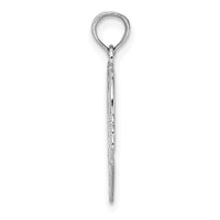 Load image into Gallery viewer, 14K White Gold Polished and Beaded Claddagh In Heart Charm
