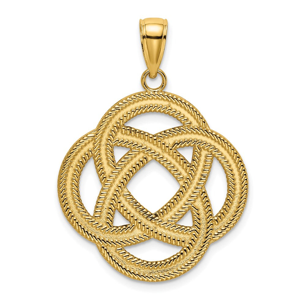 14K Large Celtic Eternity Knot Circle Charm