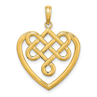 Load image into Gallery viewer, 14K Large Celtic Knot Heart Charm
