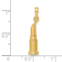 Load image into Gallery viewer, 14K 2-D Polished Lipstick Tube Charm
