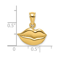 Load image into Gallery viewer, 14K 2-D  Polished Lips Charm
