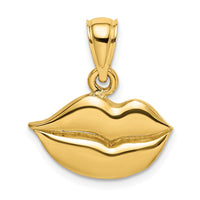 Load image into Gallery viewer, 14K 2-D  Polished Lips Charm
